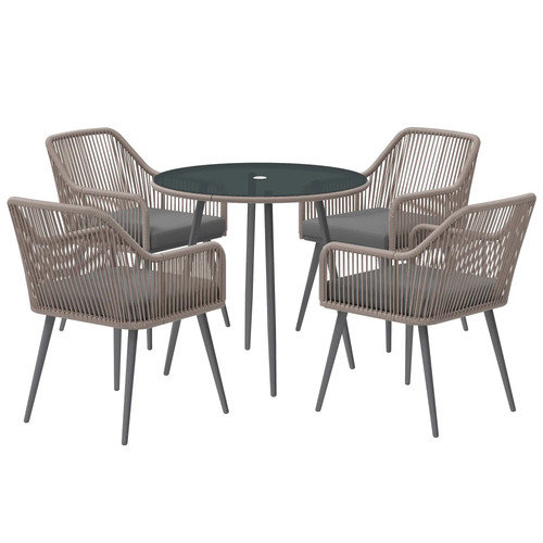 Seater rattan dining set - 4,