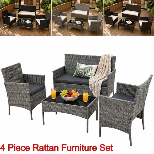 4seater rattan garden - 4seater, sofa