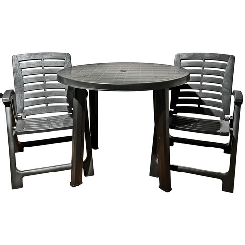 Black round outdoor table - round, &