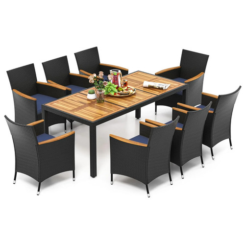 9pcs patio dining set - dining, large