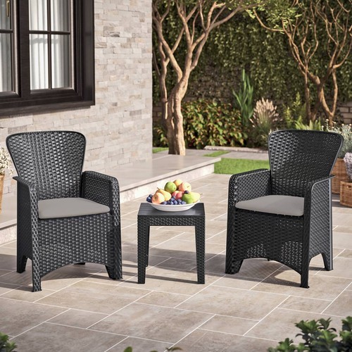 Black rattan effect - rattan,