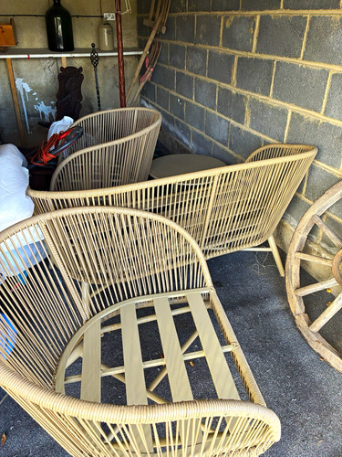 Beige synthetic rattan - , garden