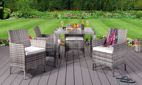 5pc rattan dining set - rattan,