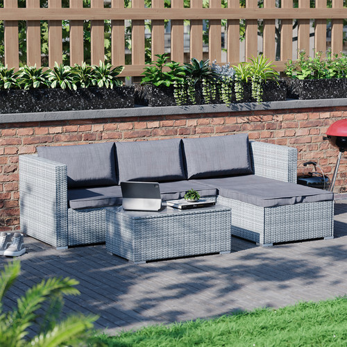 Sale seater corner rattan - 4,