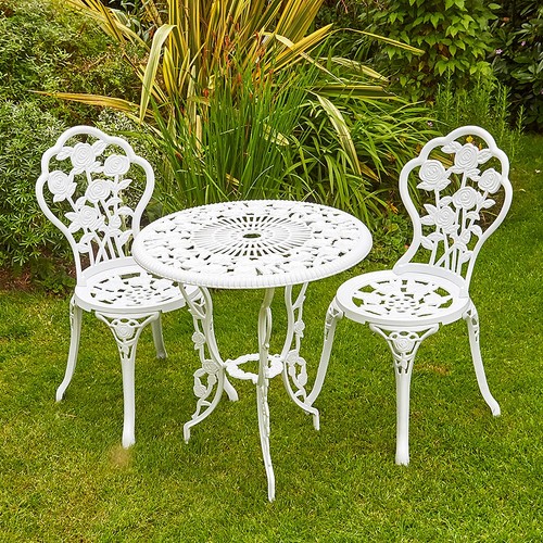 White metal bistro - metal, piece