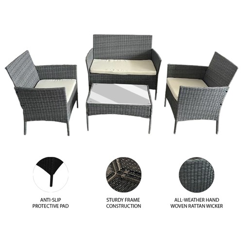 Rattan garden furniture set - rattan,