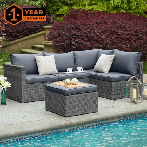 Rattan seater garden corner - rattan,